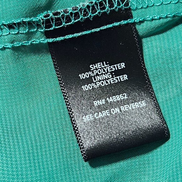 Torrid Green Floral Blouse Womens Size 2x Cold Shoulder Top Cross Strap Back - Picture 6 of 7